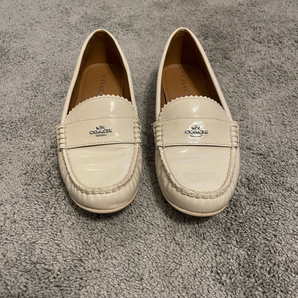 Cream Coach Loafers